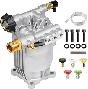 YAMATIC Pressure Washer Pump 3/4" Shaft Horizontal Power Washer Pump Max 3200 PSI 2.5 GPM Replacement Pump with 5 Nozzles Compatible with Simpson 90028, 90029, MSH3125, 520006, Honda GC190 GC160