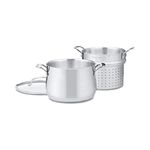 CUISINART 44-22 Contour Stainless 6-Quart, 3-Piece Pasta Pot with Cover