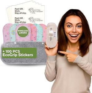 Wingless Reusable Panty Liners with Adhesive Sticker (SMALL, 7-Pack) – High-Temp Washable Organic Cotton Liners for Women & Teens – For Daily Vaginal Discharge, 100% Breathable & Stay-Put – Made in EU