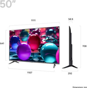 LG 50" 4K Ultra HD Smart TV – HDR, webOS 25, AI Processor, 2025