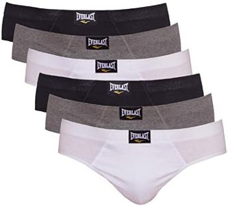 Everlast mens Sports - 6 Pack Briefs, Black Combo: Black/Grey/White, Medium