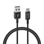 Amazon Basics USB-C to USB-A 2.0 Fast Charger Cable, 480Mbps Speed, USB-IF Certified, for Apple iPhone 15, iPad, Samsung Galaxy, Tablets, Laptops, 0.91 m, Black