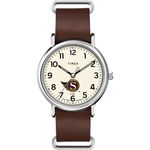 Timex Tribute Men's NHL Weekender 40mm Quartz Leather Strap, Ottawa Senators, minimalist