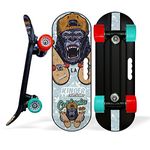 jaspo Fiber Kinder 18"X6" Junior Skateboard For Kids Upto 7 Years Age Suitable For Beginners And Learners Casterboard/Skate Board/Hoverboard/Longboard (Kongempire), Multi