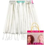 Octocurl Satin Hair Curlers - Heatless Curls Overnight - Headband Curlers for Long Hair (Satin - White)