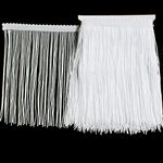 5 Yards White Fringe Trim Lace Tassel Chainette 15cm Wide Fringe Trim Ribbon for DIY Latin Dress Stage Clothes Accessories Lace Ribbon