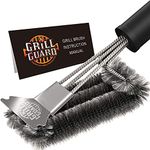 BBQ Grill Cleaning Brush&Scraper – Barbecue Wire Brush for Grill– 18'' Stainless Grill Grate Cleaner - Safe Grill Accessories&Tools for Weber Gas/Charcoal/Electrical/Infrared- Gifts for Men