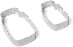 Fox Run 3679 Mason Jar Cookie Cutter Set of 2,Silver