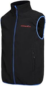 CONQUECO Men's Heated Vest Lightweight and Waterproof Gilet Coat for Outdoors (M)