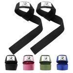 Slim Panda Lifting Straps, 24" Wrist Straps with 4mm Neoprene Padding for Women and Men, Wrist Support, Deadlift Straps with Non-Slip Silicone for Weightlifting, Powerlifting, Strength Training(Black)