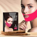 ENLIWISH Double Chin V Line Shaping Face Masks,Toning Hydrogel Collagen Mask with Hyaluronic Acid & Aloe Vera,Neck Lift Tape Face Patch For Firming Tightening Skin Chin Up Strap (Pack of 2)