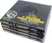 Square Deal Recordings & Supplies - 7" 45pm Vinyl Record Inner Sleeves - Archival Quality, Super Heavyweight 29# Black Paper with Hole - Set of 100#07IWBK