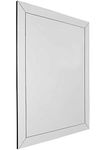 Horsley All Glass Modern Large Wall Mirror 120 x 94 CM