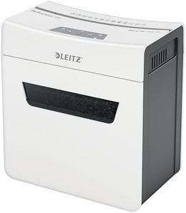 Leitz IQ 80930000 3M Premium - Destructeur de Documents Coupe Micro Sécurité P5, Capacité 3 Feuilles, Corbeille 10 litres, Blanc