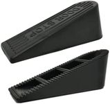 2 Pack Big Door Stopper, Non-Scratching Large Door Stop 6.5" x 2.4" Heavy Duty Rubber Door Wedge Stop for Residential and Commercial Use