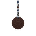 Biscuit Sensory Chew Necklace with Lanyard - Brown - for Kids with Autism, Anxiety & ADHD – 100% Food Grade Silicone - Sensory Oojamabobs (8 Designs Available!) (70cm, Cookie Monster)