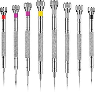 HAOMEEDUO Barra 8 Pcs I Juego de Mini Destornilladores de Precisión Profecional Destornilladores Relojero Destornilladores Gafas de Sol Destornilladores Phillips y Plano 0,6 mm ~1,6mm