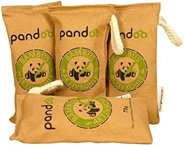 Deodorante Naturale a Base di Carbone Attivo di bambù | 100% biodegradabile | 2 Anni Utilizzabili | Senza Chimica | assorbe Gli odori e l'umidità| 4 x 75g