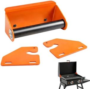 Handle & Hinge Kit fit for Blackstone Griddles 28" 36" 44", No-Drill Griddle Lid Hinge Kit, Convert Hard Lid to Hinged Lid/Hood, Clamp-on Griddle Accessory, Powder Coated Steel Grill Convert Kits
