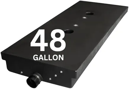 Ameri-Kart 48 Gallon RV Black Water Tank, Leak-Proof RV Water Storage Tank for Toilets in Campers, Trailers, Motorhomes, and RVs, End Discharge, 70" x 28" x 8" (HT-1103)
