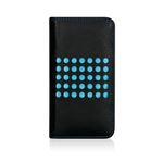 AYANO Infinity Big Dots - Premium Nappa Leather Flip Case for iPhone 5c - (Black with Blue Dots) - inf-dt-bl-fc-ipc-c