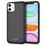 Battery Case for iPhone 11, 6800mAh Protective Portable Charging Case for iPhone 11 Rechargeable Extended Battery Pack Power Backup Cover for Apple 11 [6.1 inch]