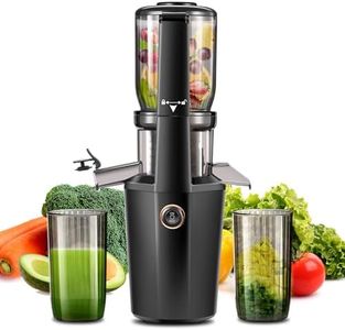 Cold Press Juicer，Slow Masticating Juicer,4.2-inch Large Bore Feed Chute， Juicer Machines Vegetable and Fruit,Easy to Clean, High Juice Yield,250W (black)