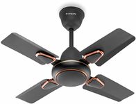 LONGWAY Kiger P1 600 mm/24 inch Ultra High Speed 4 Blade Anti-Dust Decorative Star Rated Ceiling Fan (Smoked Brown, Pack of 1)