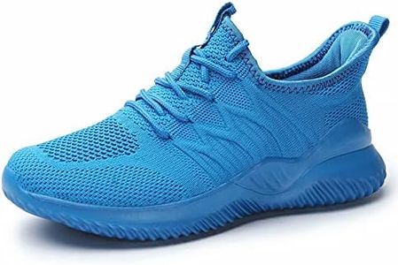 Women's Ladies Tennis Shoes Running Walking Sneakers Work Casual Comfor Lightweight Non-Slip Gym Trainers, Blue, 7