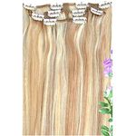 Forever Young UK Clip In Remy Human Hair Extensions Honey Blonde Mix Half Head 20" Length