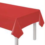 Amscan 9915405-203 - Fiesta Red Eco-Friendly Re-usable Plastic Table Cover - 2.74m