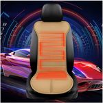 Wizvox Heated Car Seat Cover 12v 12V Heated Seat for Car,Heat with Cigarette Lighter,for Full Back and Seat,Universal Fit Sedans,Cars,SUVs,Trucks and Van,D-1PCS