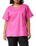 Smart Uniform 1122 V- Neck Scrub (M, Pink)