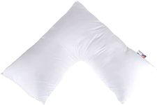 HOMESCAPES V Shaped Triangle Super Microfibre Bounce Back Pillow Hotel Quality Synthetic V Pillow NOT HOLLOW FIBRE EXCELLENT for Allergy Sufferers. Goose Down Like Non-Allergen For Nursing & Pregnancy