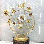 Lucario Desk Clock Battery Operated Modern Metal Rustic Design Butterfly Pattern Design for Bedroom, Office, Kitchen Home Décor for Desktop Table, Countertop(LK-09)