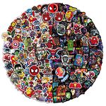 200Pcs Teens Hero Stickers, Superhero Stickers Waterproof Comic Legends Theme Decals for Laptop, Avengers Aesthetic Vinyl Hydroflask Water Bottles Guitar Skateboard Luggage Bike, colorful