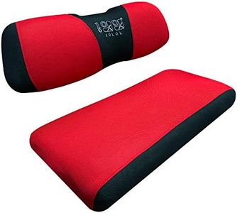 10L0L Golf Cart Seat Cover Mesh Bench Seat Cover Fits Most of Yamaha Club Car Precedent DS 2-seat (Red + Black)