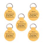 Winsome Disc Plate Hangers for Walls - Strong Invisible Plate Holder Self Adhesive Stick On Hooks Picture Hanging Wall Plate Holder - Plate Hanging Disk, 30mm / 1.1'' , Yellow