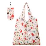 ALLY-MAGIC Foldable Eco-Friendly Shopping Bag,Waterproof Tote Shopping Bag Reusable Shopping Bag Grocery Shopping Cloth Bags for Shopping Travel Picnic Y4-YHSND (Flamingo)