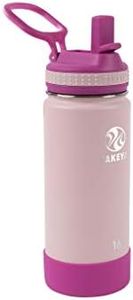 Takeya 885395524047 Actives Kids Insulated Stainless Steel Bottle, Straw Lid Blush/SuperPink 16oz