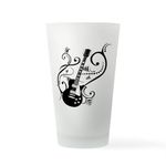 CafePress Retro Guitar Waves Pint Glass Pint Glass, 16 oz. Drinking Glass