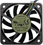 Everflow 60x60x10mm 12 Volt DC Fan with PWM Function, Model R126010BUAF