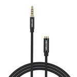VENTION Headphone Extension Cable 1.5m 3.5mm AUX Extension Cable Male to Female Audio Lead Nylon Braided Stereo Earphone Cord Audio Jack Extension Compatible with Laptop PC MP3 Player Speaker