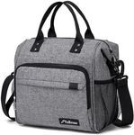 TuErcao Lunch Bags for Women - Boite a Lunch Femme Reusable Adult Sac a Lunch for Work, Gray