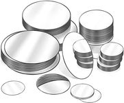 90 Pieces Mini Size Round Mirror Small Mirrors for Crafts Acrylic Mirror,for Mirror Tiles for Crafts and DIY Projects Supplies,1 Inch,2 Inch,3 Inch,4 Inch(Silver)