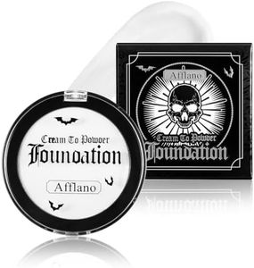 body paint Weiße Gesichts- und Körperfarbe Creme zu Puder Foundation - Mattes Finish, Volle Deckkraft, Ungiftig, Einfach zu Verblenden für SFX, Cosplay, FX Halloween Looks (Clown, Joker, Zombie)