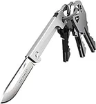 KeySmart Mini Knife - Keychain Pocket Knife, Compact Folding Boc Cutter with Stainless Steel, Add-On Accessory (Silver)