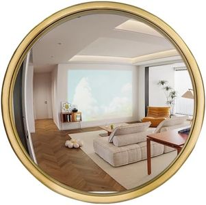 GIFTTROVE 12" Gold Round Convex Mirror, Small Circle Wall Mirror with Thick Metal Framed, Round Decorative Wall Mirror for Bathroom, Vanity