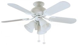 Fantasia Capri Ceiling Fan 36in White With Light