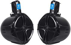 Rockville Pair 8" Black 2 Way 600 Watt Marine Wakeboard Tower Speakers (RWB80B)